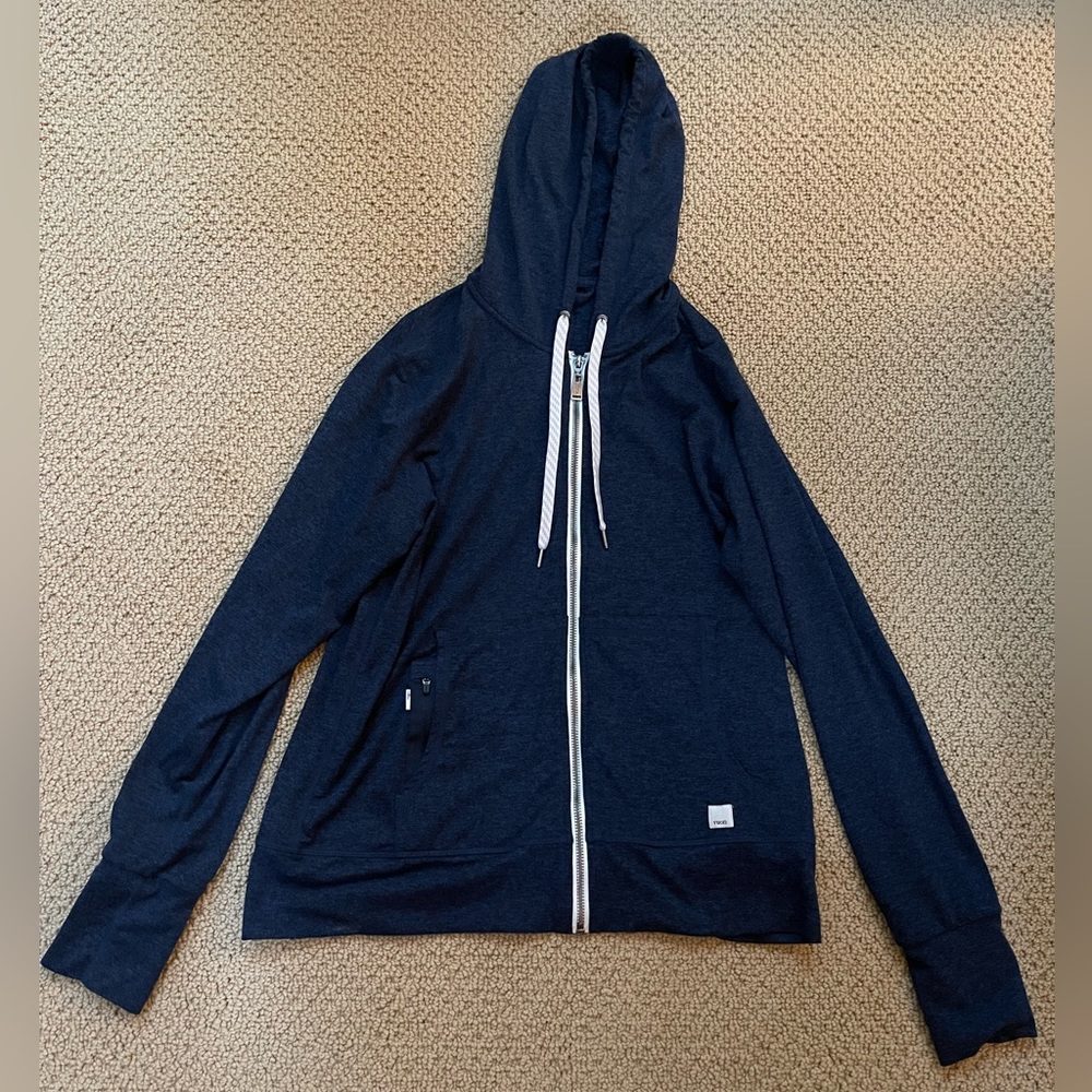 Vuori Performance Jogger and Zip Jacket Hoodie Navy Blue Heather Size Medium